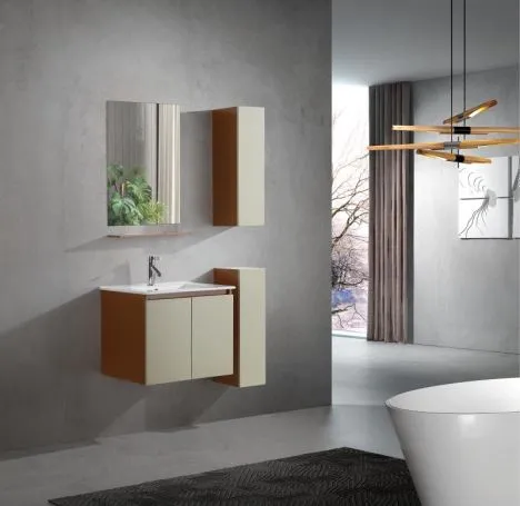 Tocador de baño de PVC moderno con gabinete de espejo de baño
