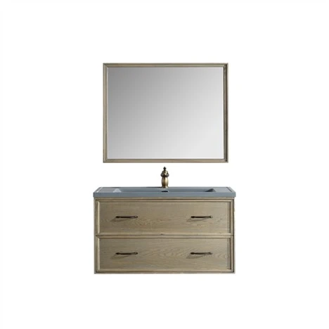 Pasta de madera maciza Veener apenado Mueble de baño Mueble de baño