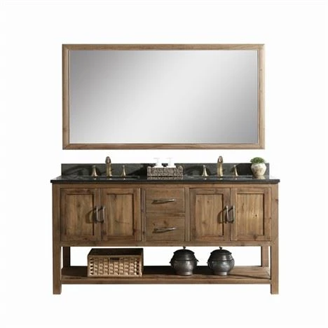 Mueble de baño antiguo simple con ranura doble