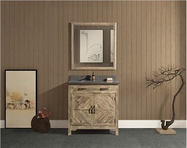 Mueble de tocador de baño rústico pequeño