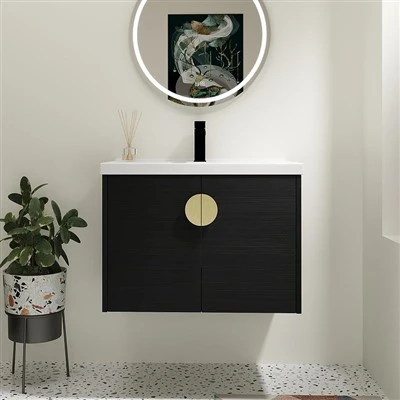 Tocador de baño flotante de 28" con lavabo