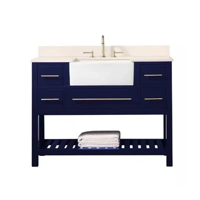 Mueble de baño de estilo azul