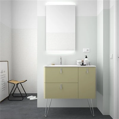 Mueble de tocador de baño moderno verde