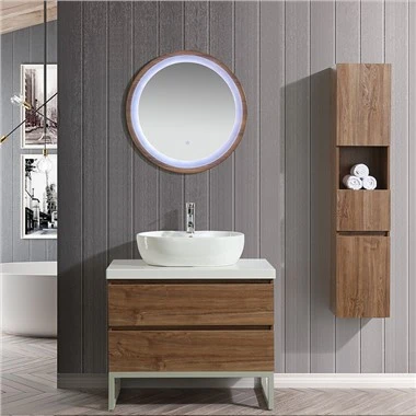 Tocador de baño marrón moderno