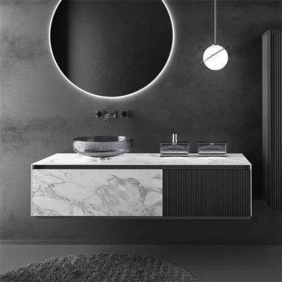 Mueble de lavabo doble de pared
