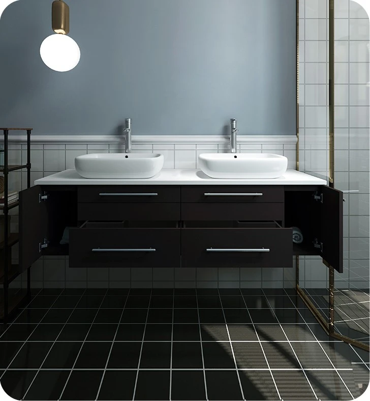 Black Painted Bathroom Cabinet