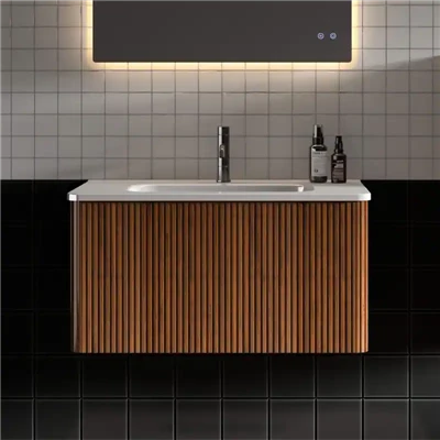 Tocador de baño de rejilla con cajones de cierre suave