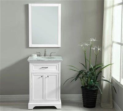Tocador de baño de pie moderno lacado con espejo y lavabo