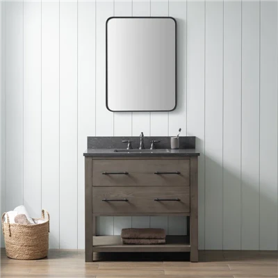 Tocador de baño gris humo